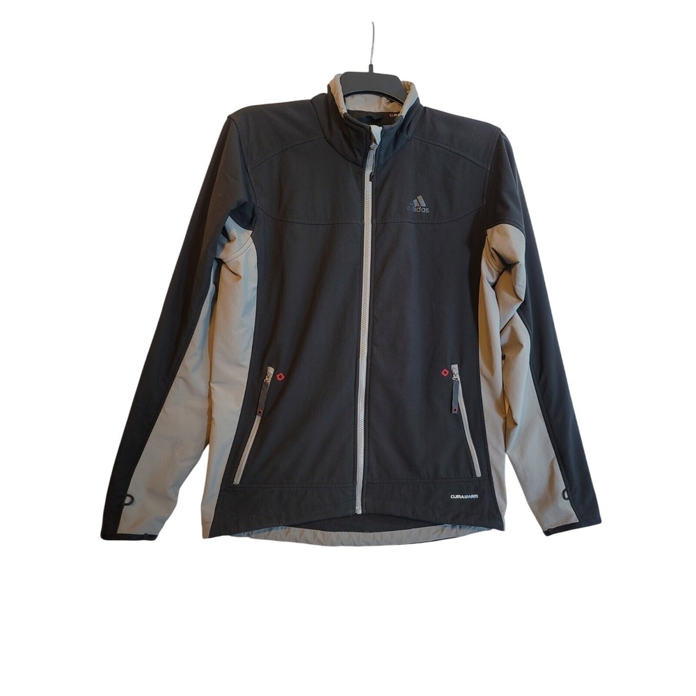 Adidas ClimaProof ClimaWarm Mens Softshell Jacket Black Grey Full Zip Medium